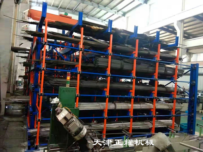 安徽滁州伸縮式懸臂貨架 圓鋼存放架 鋁型材架子 軸貨架