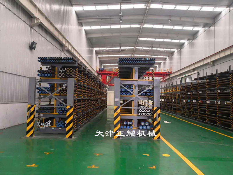 山東青州不銹鋼管貨架 圓鋼存放架 型材擺放架 軸貨架
