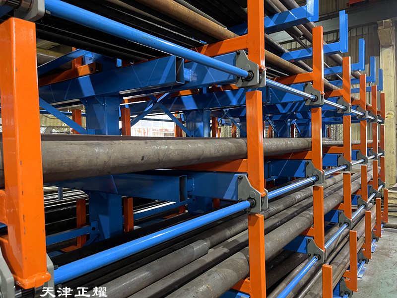 湖南株洲6米圓鋼貨架 伸縮懸臂式棒料貨架 鋼管擺放架