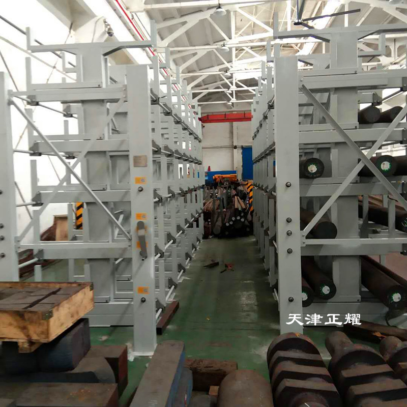 山東煙臺棒料貨架 伸縮式懸臂鋁型材貨架 鋼管貨架