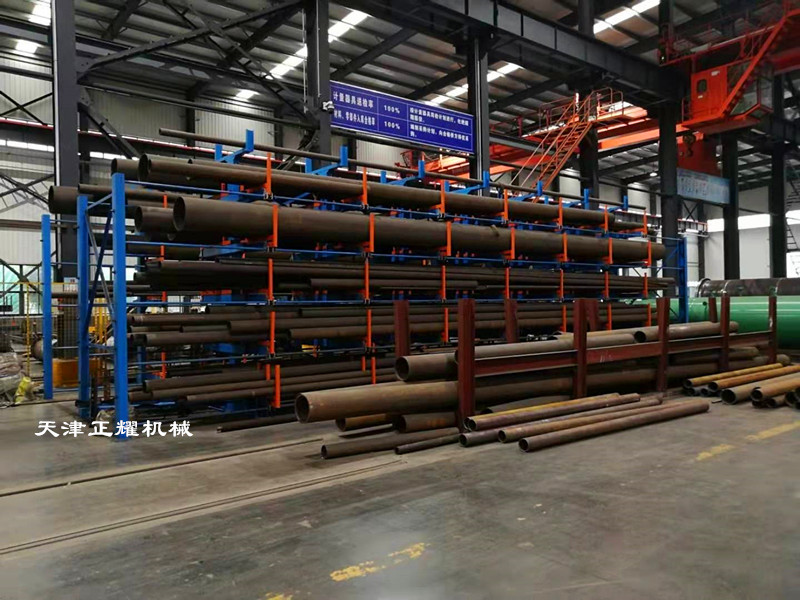 江蘇泰州鋼管貨架 伸縮懸臂貨架 型材擺放架 銅排貨架