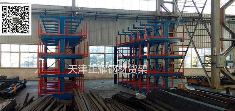 广东钢材货架多个货位分类存放钢材