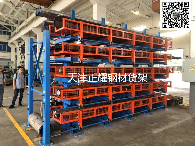 鋼材車間如何合理存放省空間 伸縮懸臂式鋼材貨架