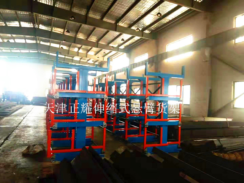 江苏伸缩式悬臂货架 昆山管材货架 南京钢材货架