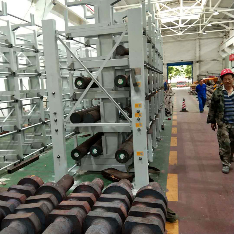 上海嘉定伸缩式悬臂货架存放管材 铝型材 钢材 圆钢 轴