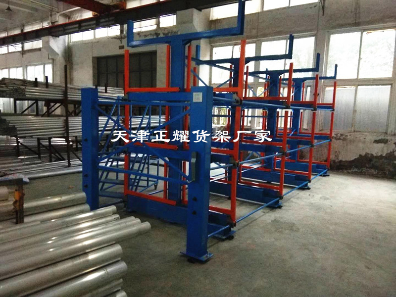 浙江温州管材存放伸缩式悬臂货架新案例现场图片