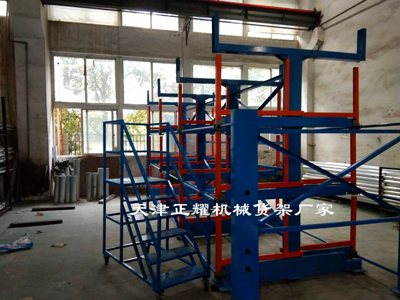 浙江温州管材存放伸缩式悬臂货架新案例现场图片