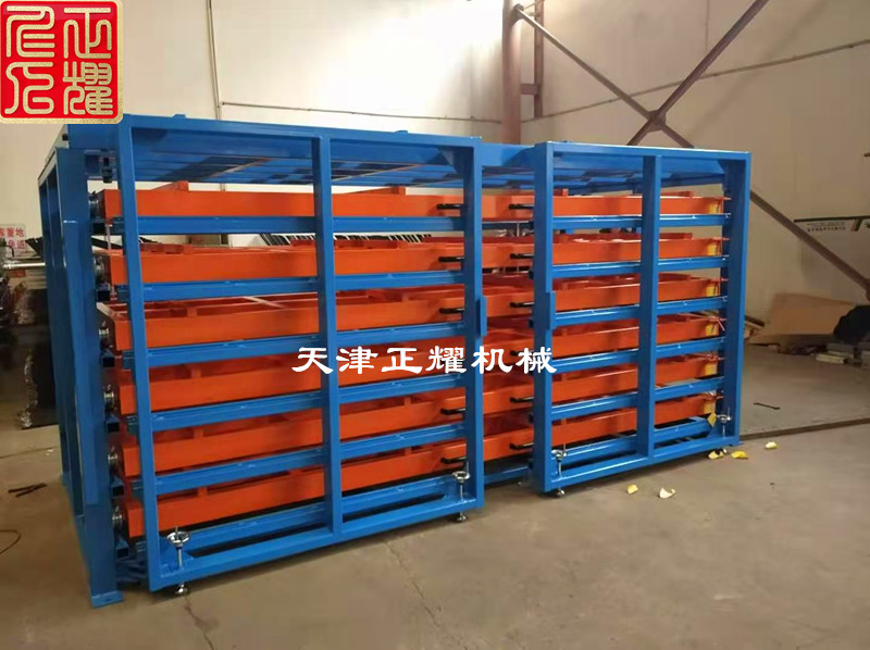 卧式板材货架装车发货到浙江杭州投入使用中