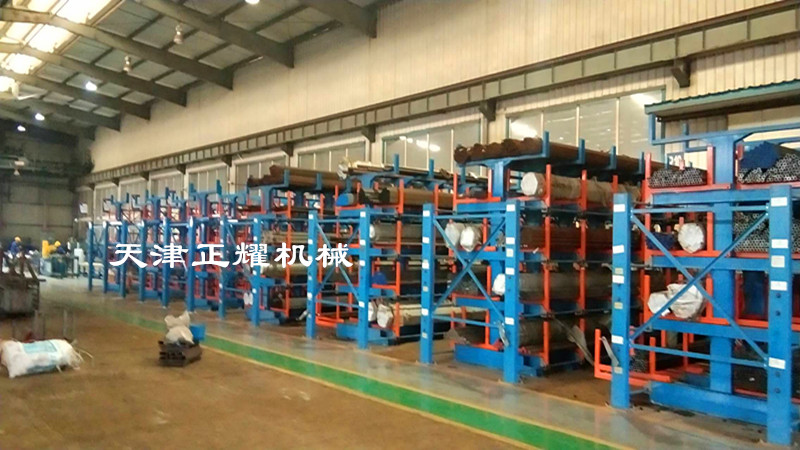伸缩式悬臂货架 江苏常州钢材货架 管材摆放架 型材货架