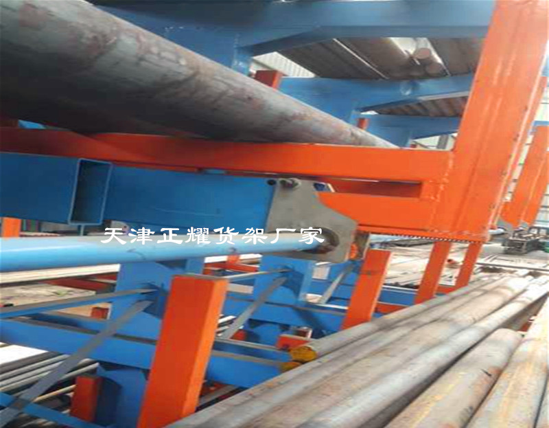 圆钢存放架 钢材堆放架 伸缩式悬臂货架 管材货架