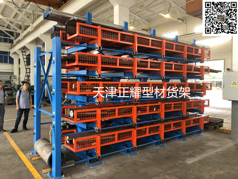 重型型材货架厂家生产 伸缩悬臂式结构原理 型材放置架