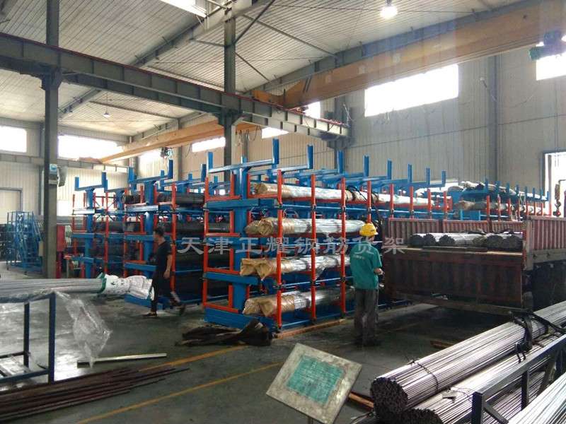 上海钢筋货架 伸缩悬臂式钢筋存放架 钢筋半成品货架