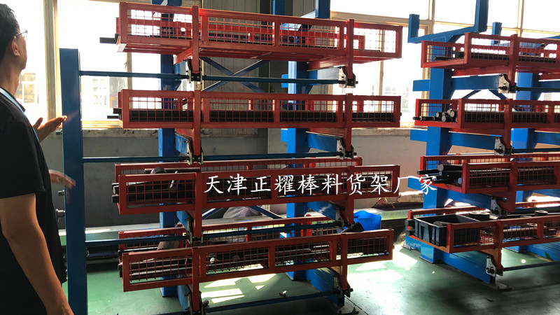 山西忻州棒料货架伸缩悬臂式圆钢存放架钢材堆放架