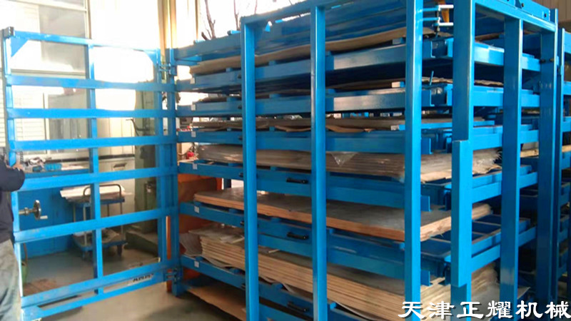 钢板车间节省空间规范化存放方式抽屉式钢板货架