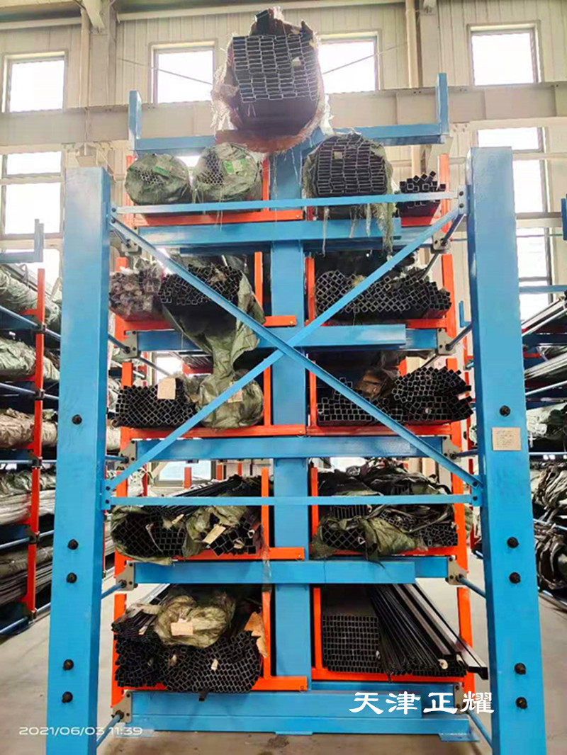 浙江杭州钢材货架使用行车存取单人操作使用的重型货架