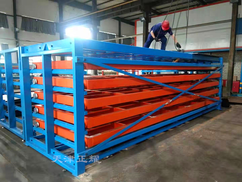 6米板材不銹鋼板存放重型抽屜式貨架案例圖片