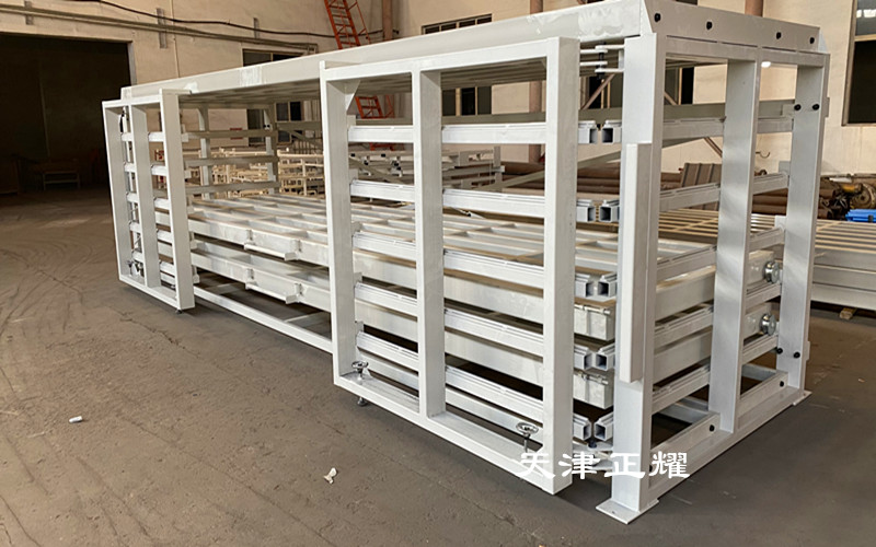 卧式板材货架抽屉式结构配合吊车使用适合激光切割机