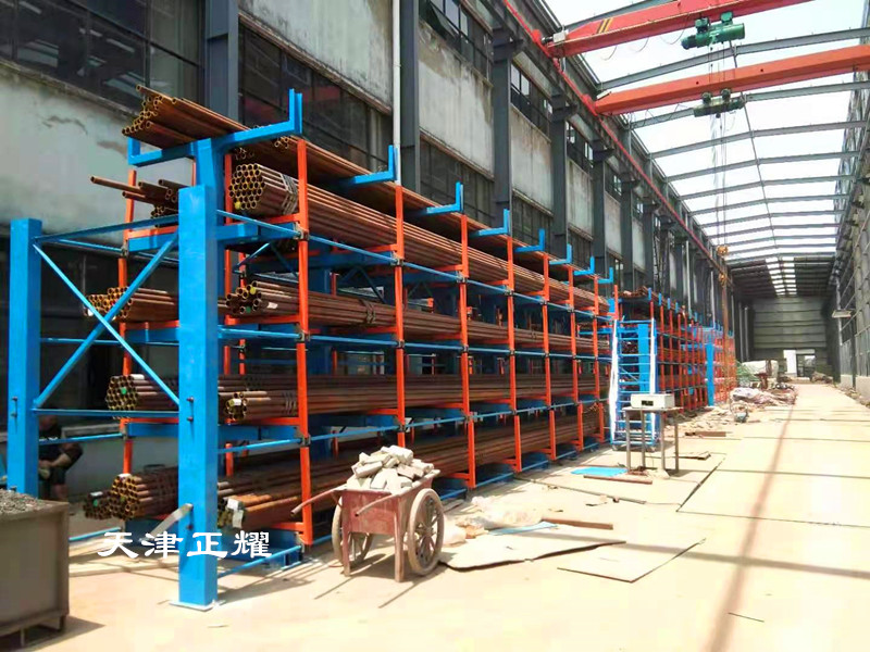 广西柳州管材货架伸缩悬臂式货架铜排存放架轴货架