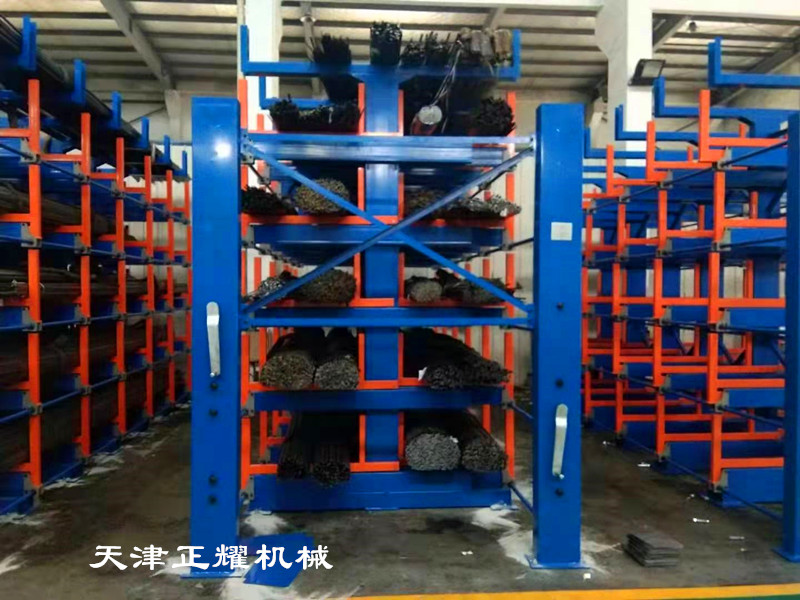 江西南昌型材存放节省空间摆放种类多伸缩悬臂式型材货架