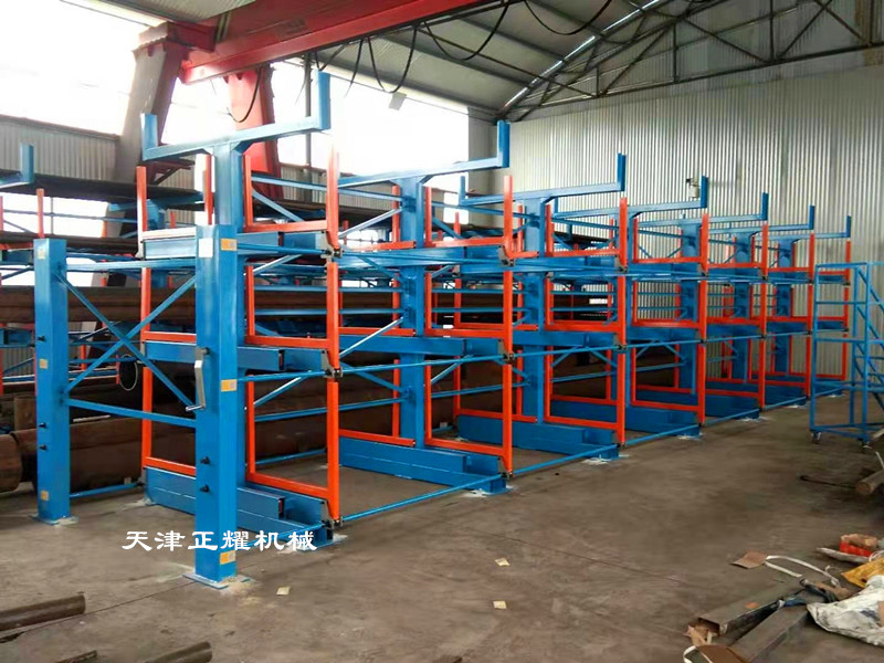 管材放置架伸縮式懸臂結(jié)構(gòu)棒料倉庫貨架鋼材重型貨架