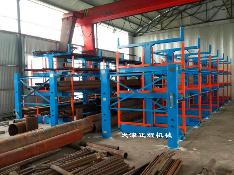 江苏南通管料存放架伸缩式悬臂结构重型管材货架图片