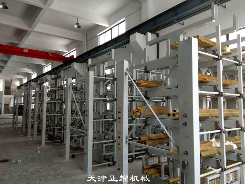 山西太原伸縮式懸臂貨架 銅排擺放架 圓鋼貨架 軸存放