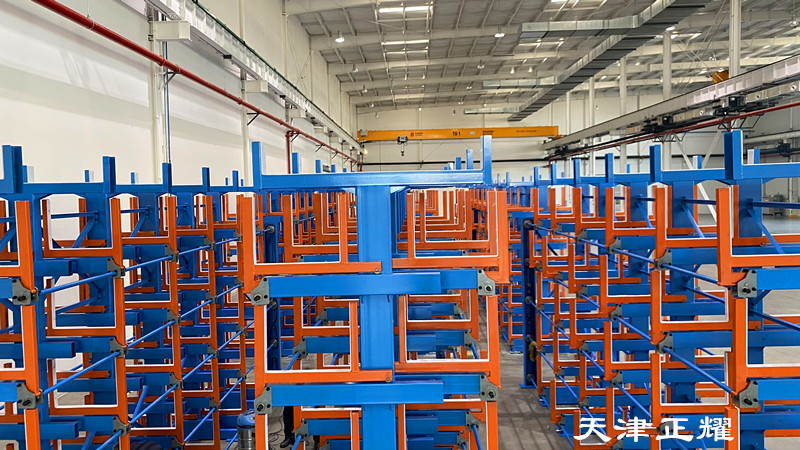 廣東湛江伸縮式懸臂貨架管材存放架銅排擺放架棒料架子