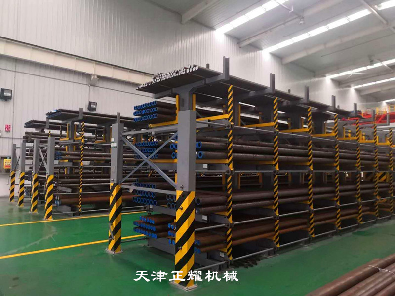 圓鋼型材鋼材管材存放廣西賀州伸縮式懸臂鋼材貨架