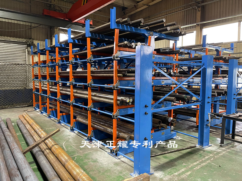 棒料可以這樣存放擺放種類多數(shù)量節(jié)省空間伸縮式棒料貨架