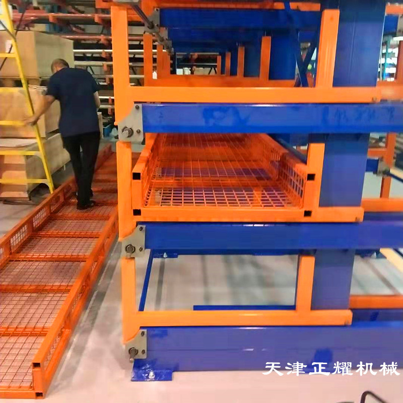 伸縮懸臂式軸存放架 棒料存放架 管材貨架 鋼材存放架