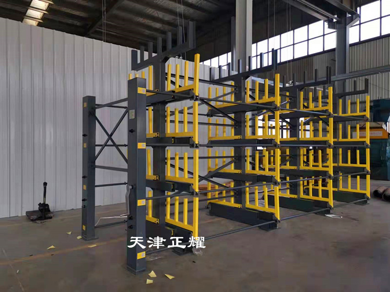 伸縮懸臂式軸存放架 棒料存放架 管材貨架 鋼材存放架