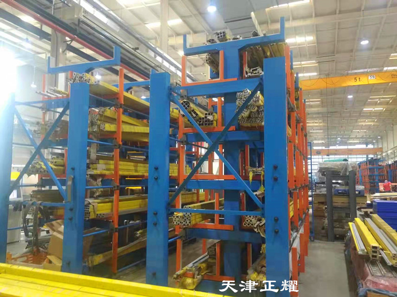 江蘇鹽城伸縮式懸臂貨架小空間存放管棒鋼型軸槽角鐵