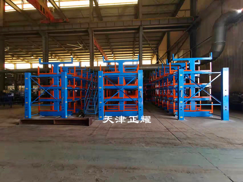 湖南衡陽鋼材貨架 伸縮懸臂式管材貨架 圓鋼存儲架 軸貨架