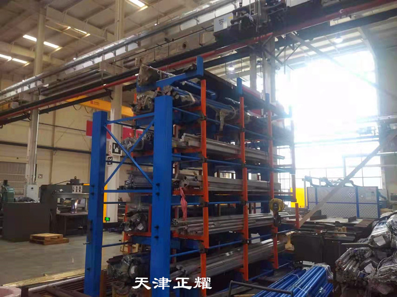 伸縮式懸臂貨架怎么存放短料長(zhǎng)料型鋼機(jī)加工件軸桿的