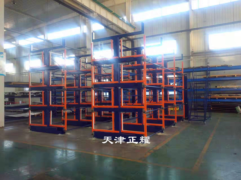 伸縮式懸臂貨架怎么存放短料長(zhǎng)料型鋼機(jī)加工件軸桿的