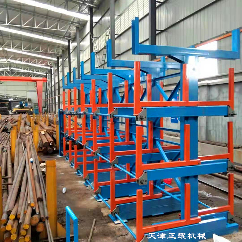 安徽淮北棒料貨架 伸縮搖臂式貨架 鋁管存放架 銅排貨架