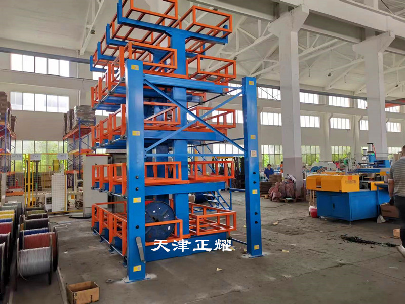 電纜盤線纜圓盤鋼材多層分類擺放省空間方式伸縮式懸臂貨架