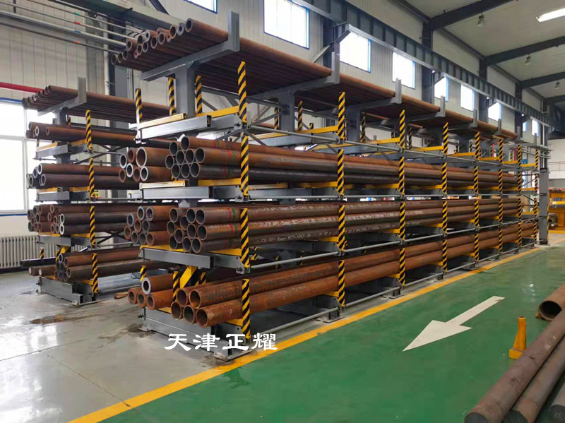 鋼管棒料鋁型材槽鋼角鐵存放可以使用伸縮懸臂貨架