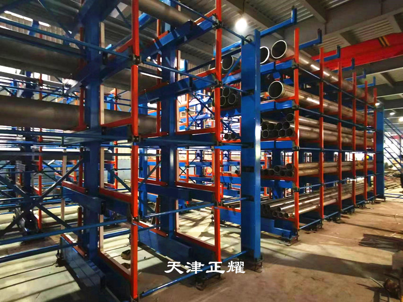 廣東東莞伸縮式懸臂貨架 鋼管存放架 圓鋼擺放架 軸貨架