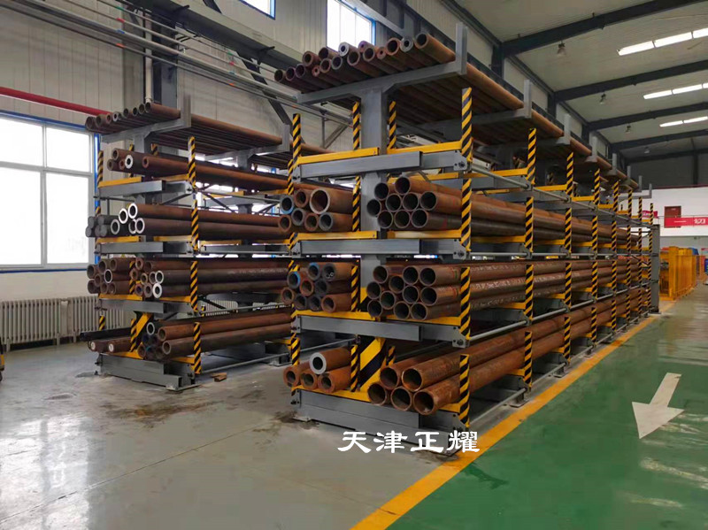 廣東東莞伸縮式懸臂貨架 鋼管存放架 圓鋼擺放架 軸貨架