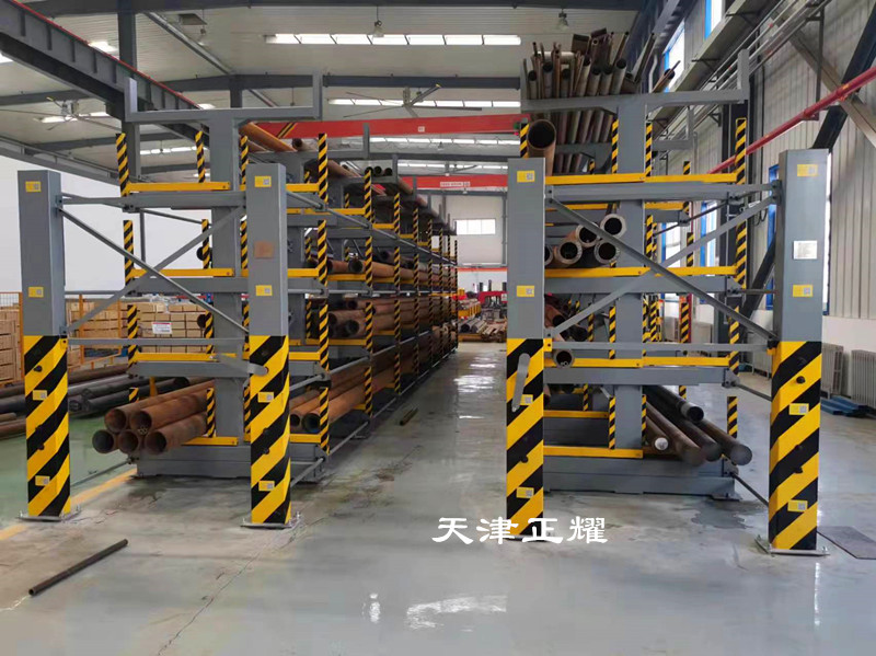 山西沂州管材貨架 伸縮式懸臂貨架 棒料存放架 型材架子