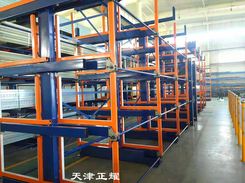 湖北宜昌伸縮式懸臂貨架 棒料存放架 鋁型材架子