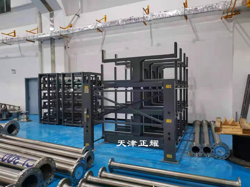 廣東潮州伸縮式懸臂貨架 管材存放架 棒料擺放架 軸貨架