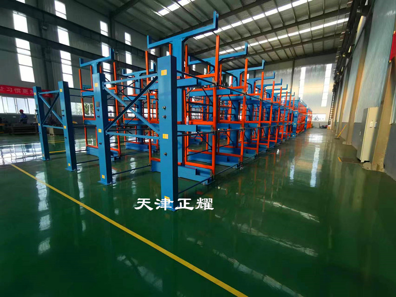 鋼材存放案例伸縮式懸臂貨架非標設計滿足不同需求