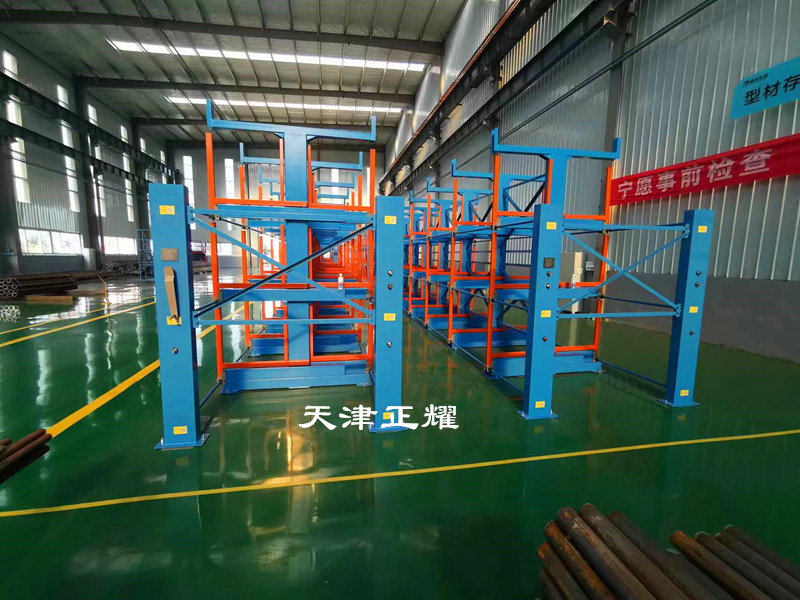 鋼材存放案例伸縮式懸臂貨架非標設計滿足不同需求