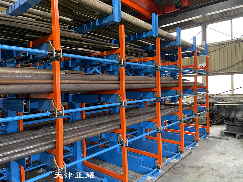 山東淄博棒料貨架 伸縮式懸臂貨架 銅排貨架 鋁材貨架