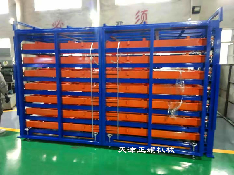 每層3噸板材貨架8層結構抽屜拉出使用吊車存取方便