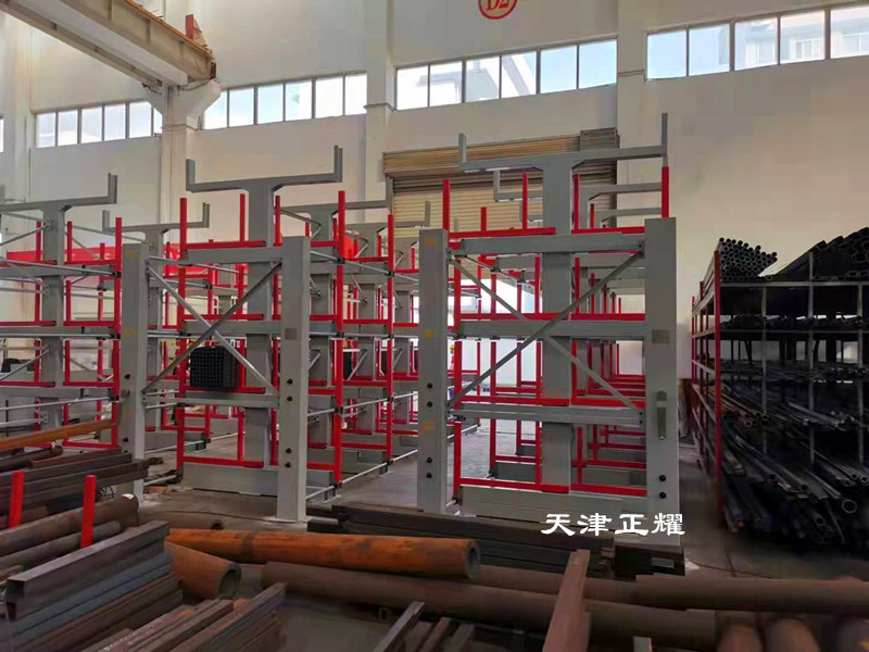 鋼管堆放占地大很亂怎么辦可伸縮懸臂式鋼管貨架