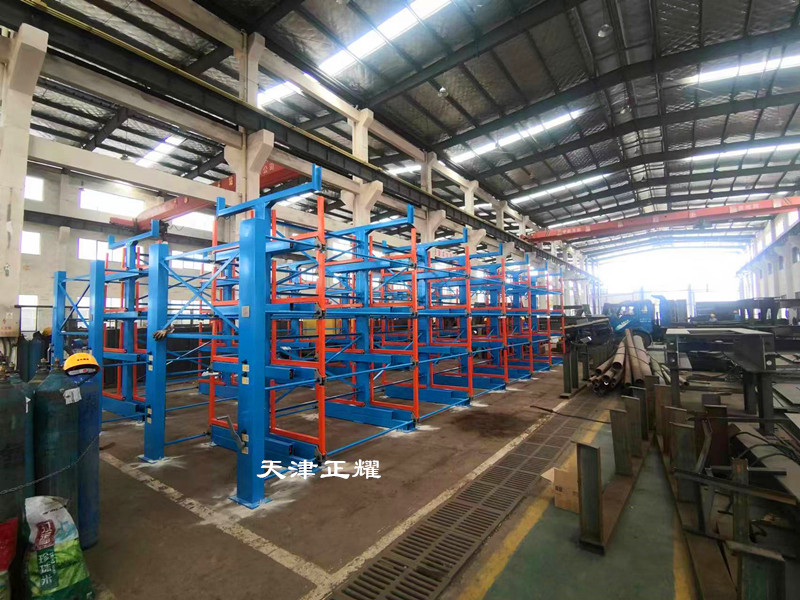 項目圖片伸縮式懸臂貨架存儲量高可以伸縮吊車存取