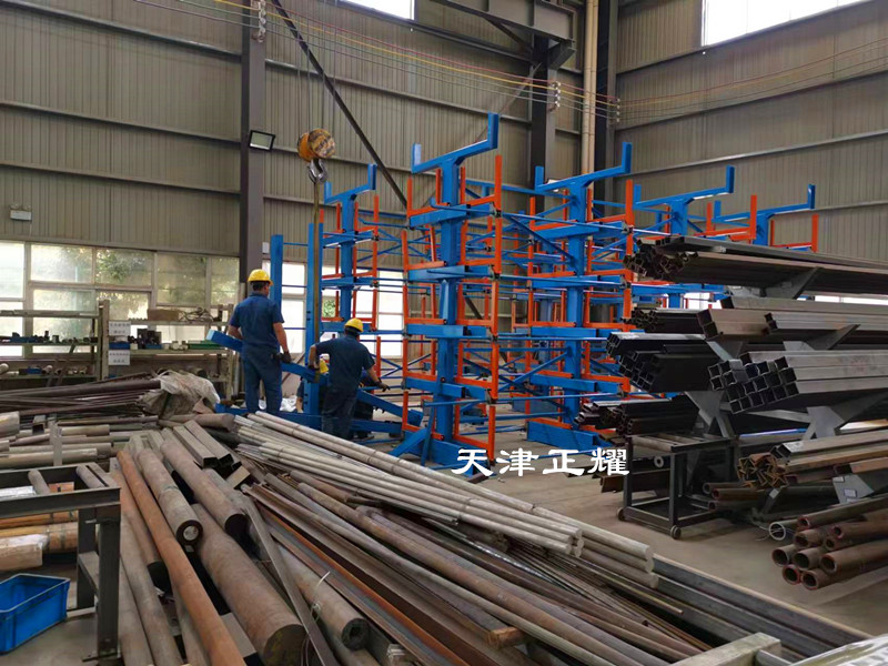 安徽淮南伸縮式懸臂貨架存放管材棒料銅排鋁型材圓鋼